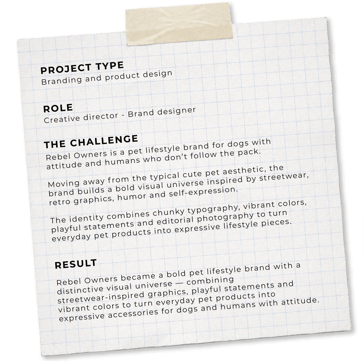 Project type, role, collaboration and the challenge