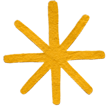 Yellow asterisk sticker
