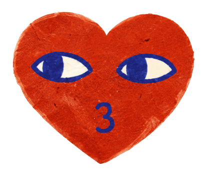 Red heart sticker