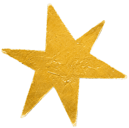 Gold star sticker